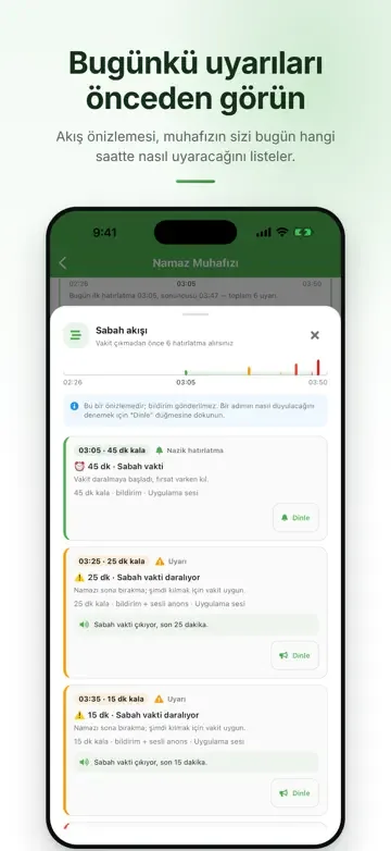 Namaz Akışı — Prayer Assistant · iPhone · Akış önizleme