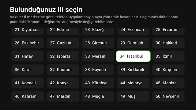 Namaz Akışı — Prayer Assistant · Android TV 2